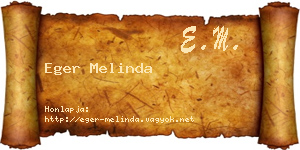 Eger Melinda névjegykártya